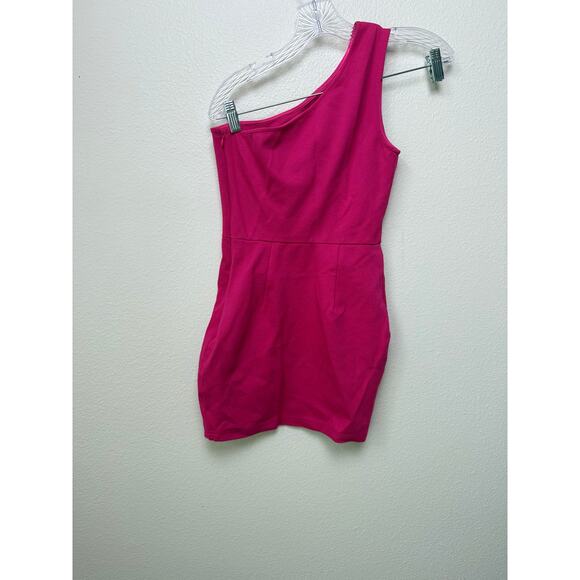 Revolve Superdown Nava Asymmetrical Mini Dress Hot Pink Size XS - Picture 4 of 7